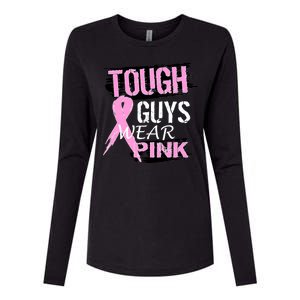 Tough Guys Wear Pink Cancer Womens Cotton Relaxed Long Sleeve T-Shirt