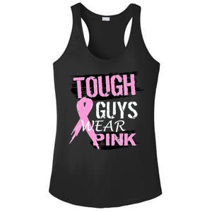 Tough Guys Wear Pink Cancer Ladies PosiCharge Competitor Racerback Tank