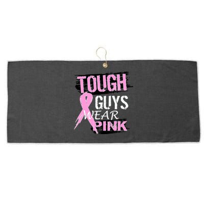 Tough Guys Wear Pink Cancer Large Microfiber Waffle Golf Towel