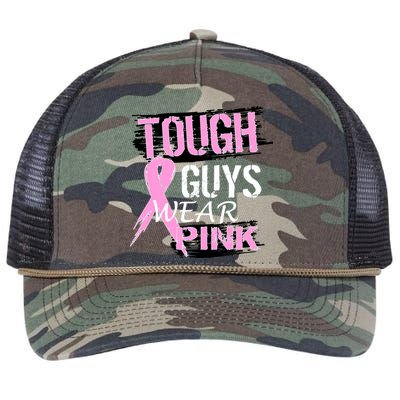 Tough Guys Wear Pink Cancer Retro Rope Trucker Hat Cap