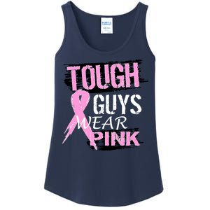 Tough Guys Wear Pink Cancer Ladies Essential Tank