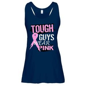 Tough Guys Wear Pink Cancer Ladies Essential Flowy Tank