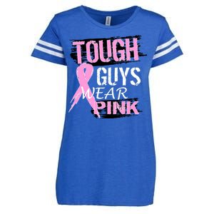 Tough Guys Wear Pink Cancer Enza Ladies Jersey Football T-Shirt