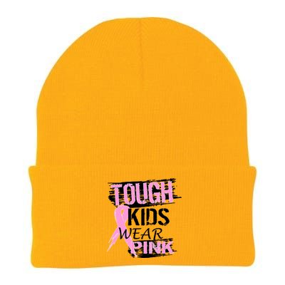 Tough Kids Wear Pink Cancer Knit Cap Winter Beanie