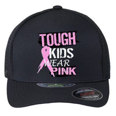 Tough Kids Wear Pink Cancer Flexfit Unipanel Trucker Cap