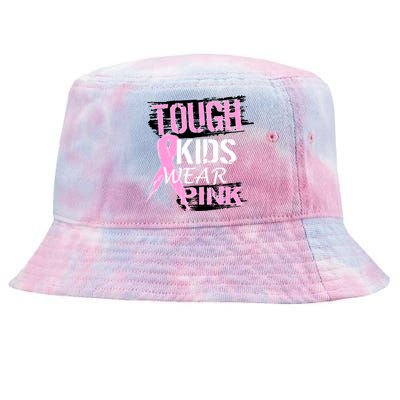 Tough Kids Wear Pink Cancer Tie-Dyed Bucket Hat