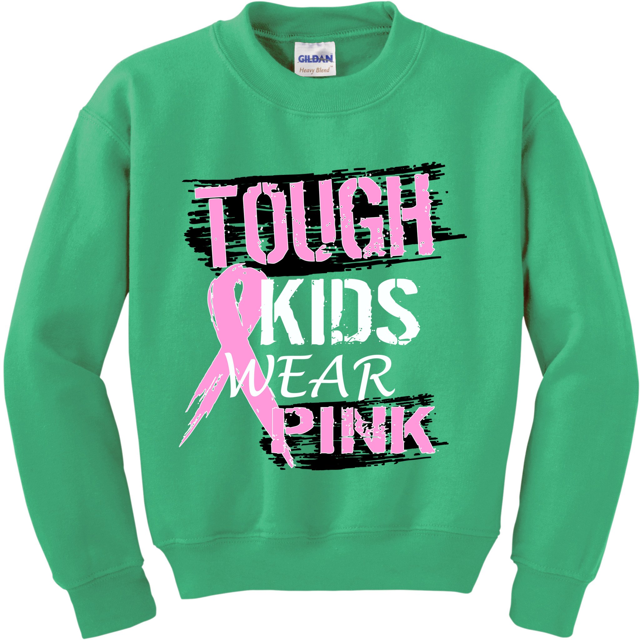Tough Kids Wear Pink Cancer Kids Sweatshirt