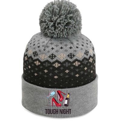 Tough Night Party The Baniff Cuffed Pom Beanie