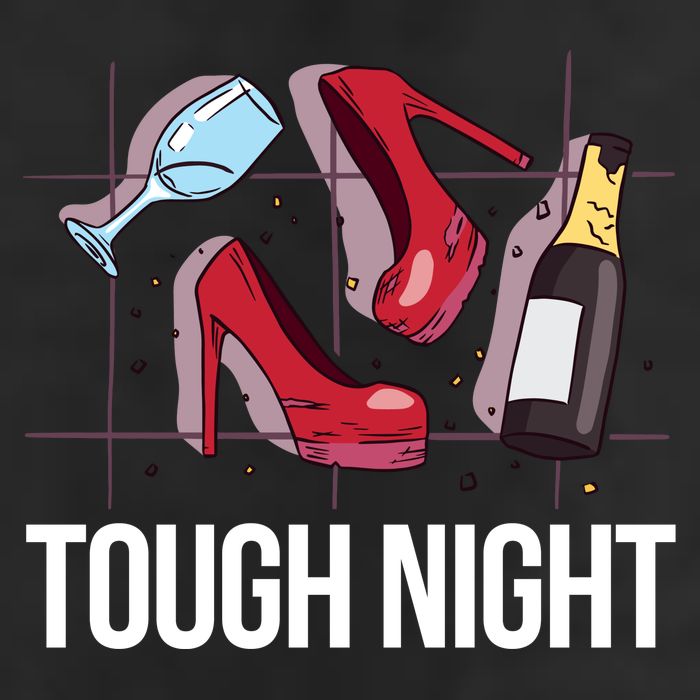 Tough Night Party 7 Panel Mesh Trucker Snapback Hat