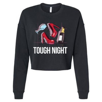 Tough Night Party Cropped Pullover Crew