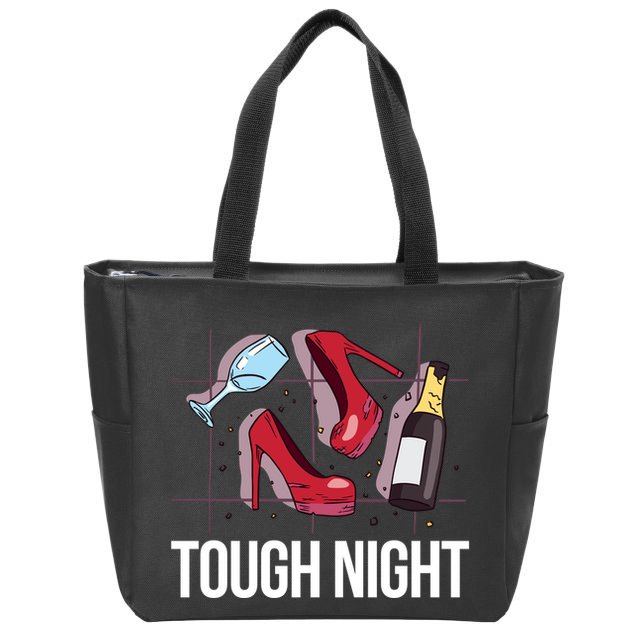 Tough Night Party Zip Tote Bag