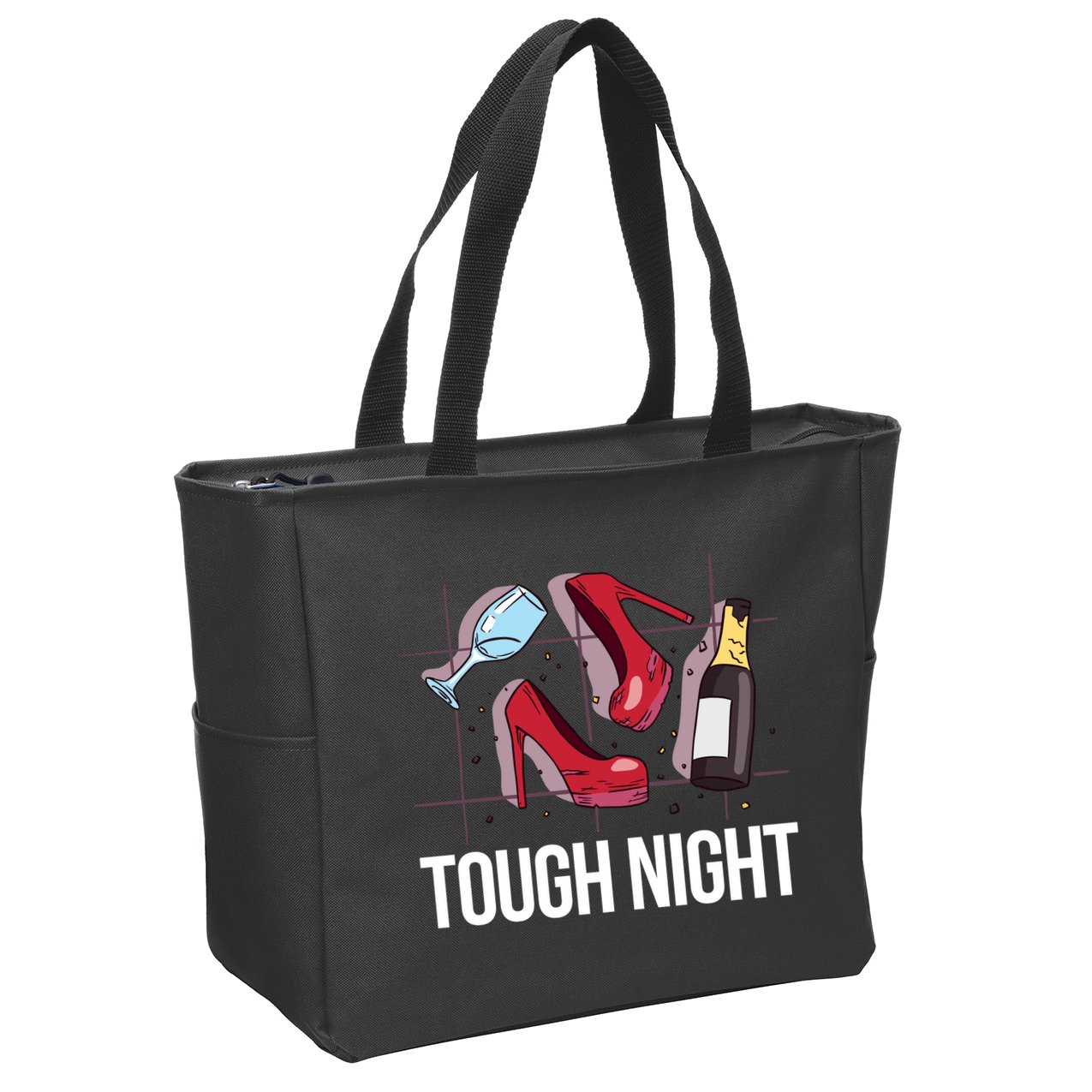 Tough Night Party Zip Tote Bag
