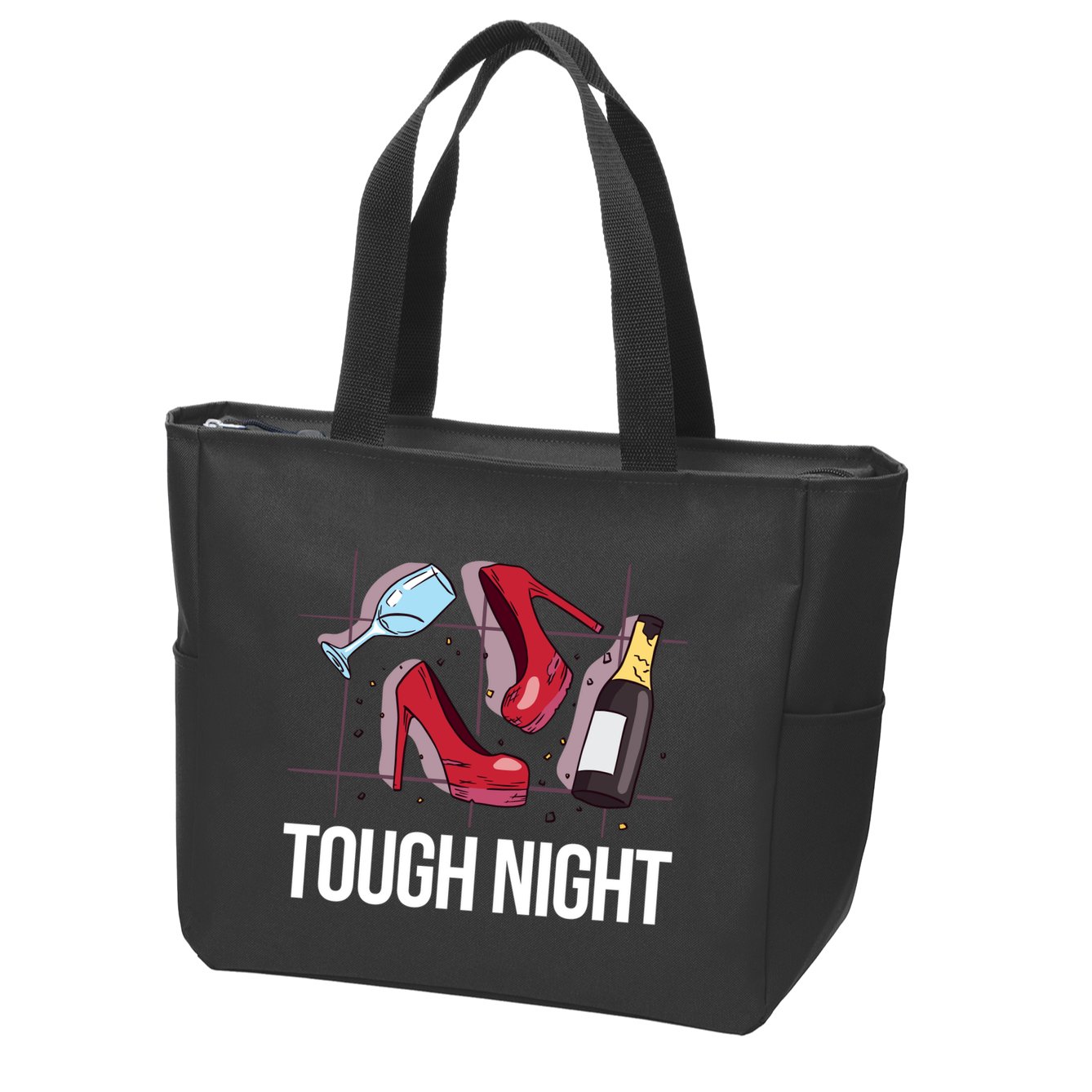 Tough Night Party Zip Tote Bag