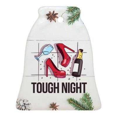 Tough Night Party Ceramic Bell Ornament