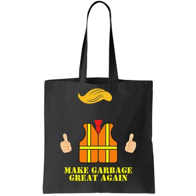 Trump Orange Vest Make Garbage Great Again Funny Trash Truck Gift Tote Bag