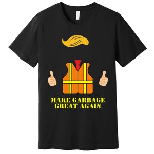 Trump Orange Vest Make Garbage Great Again Funny Trash Truck Gift Premium T-Shirt