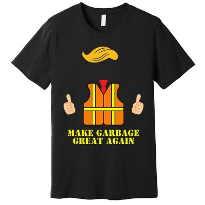 Trump Orange Vest Make Garbage Great Again Funny Trash Truck Gift Premium T-Shirt