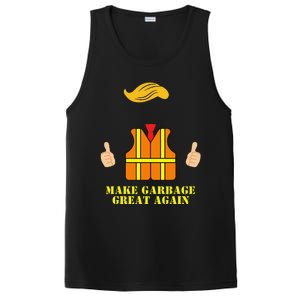 Trump Orange Vest Make Garbage Great Again Funny Trash Truck Gift PosiCharge Competitor Tank