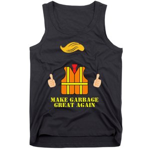 Trump Orange Vest Make Garbage Great Again Funny Trash Truck Gift Tank Top