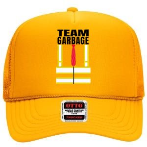 Trump Orange Vest Make Garbage Great Again High Crown Mesh Back Trucker Hat