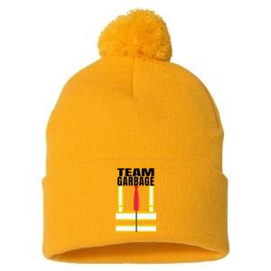 Trump Orange Vest Make Garbage Great Again Pom Pom 12in Knit Beanie