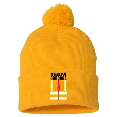 Trump Orange Vest Make Garbage Great Again Pom Pom 12in Knit Beanie