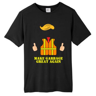 Trump Orange Vest Make Garbage Great Again Funny Trash Truck Tall Fusion ChromaSoft Performance T-Shirt