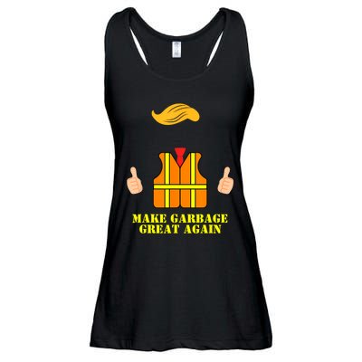 Trump Orange Vest Make Garbage Great Again Funny Trash Truck Ladies Essential Flowy Tank