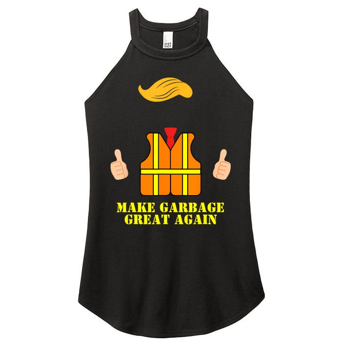 Trump Orange Vest Make Garbage Great Again Funny Trash Truck Women's Perfect Tri Rocker Tank