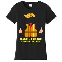 Trump Orange Vest Make Garbage Great Again Funny Trash Truck Women's T-Shirt