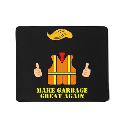 Trump Orange Vest Make Garbage Great Again Funny Trash Truck Mousepad