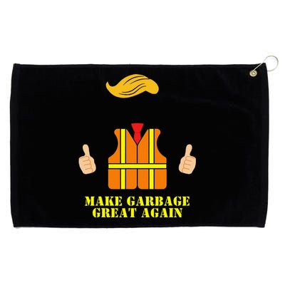 Trump Orange Vest Make Garbage Great Again Funny Trash Truck Grommeted Golf Towel