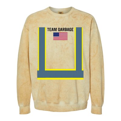 Trump Orange Vest Make Garbage Great Again Funny Trash Truck Colorblast Crewneck Sweatshirt