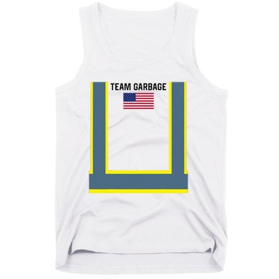 Trump Orange Vest Make Garbage Great Again Funny Trash Truck Tank Top