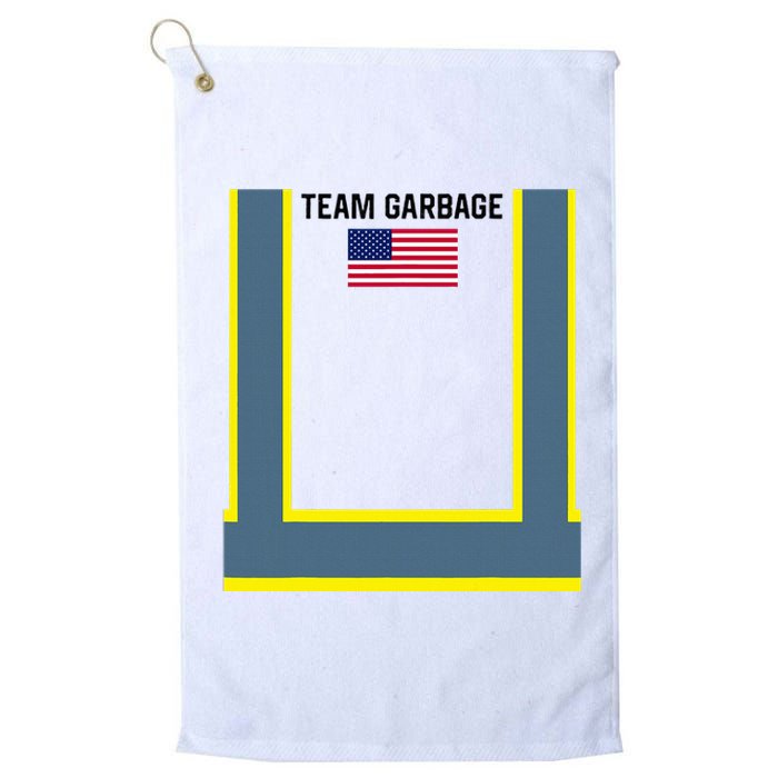 Trump Orange Vest Make Garbage Great Again Funny Trash Truck Platinum Collection Golf Towel