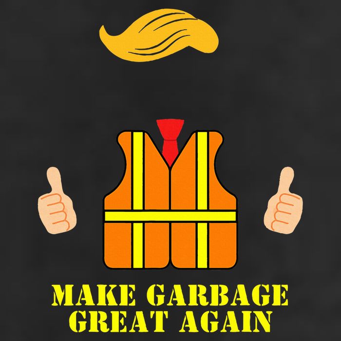 Trump Orange Vest Make Garbage Great Again Funny Trash Truck Cool Comfort Performance Bucket Hat