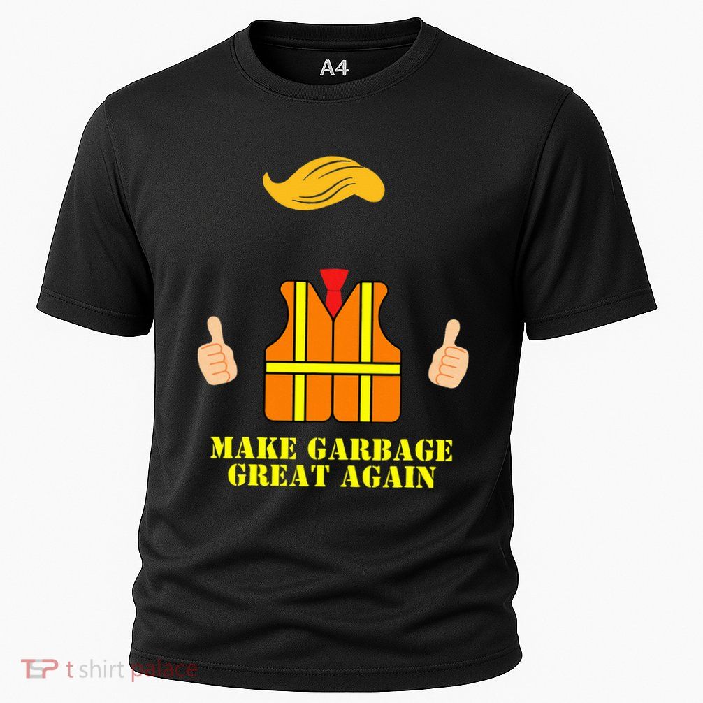 Trump Orange Vest Make Garbage Great Again Funny Trash Truck Performance Shirt