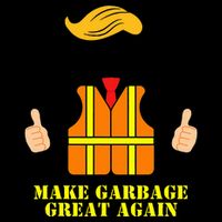 Trump Orange Vest Make Garbage Great Again Funny Trash Truck Womens Tank Top