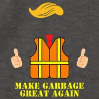 Trump Orange Vest Make Garbage Great Again Funny Trash Truck Vector Backpack