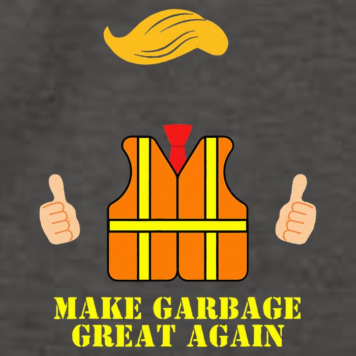 Trump Orange Vest Make Garbage Great Again Funny Trash Truck Vector Backpack