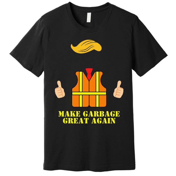 Trump Orange Vest Make Garbage Great Again Funny Trash Truck Premium T-Shirt