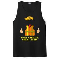 Trump Orange Vest Make Garbage Great Again Funny Trash Truck PosiCharge Competitor Tank