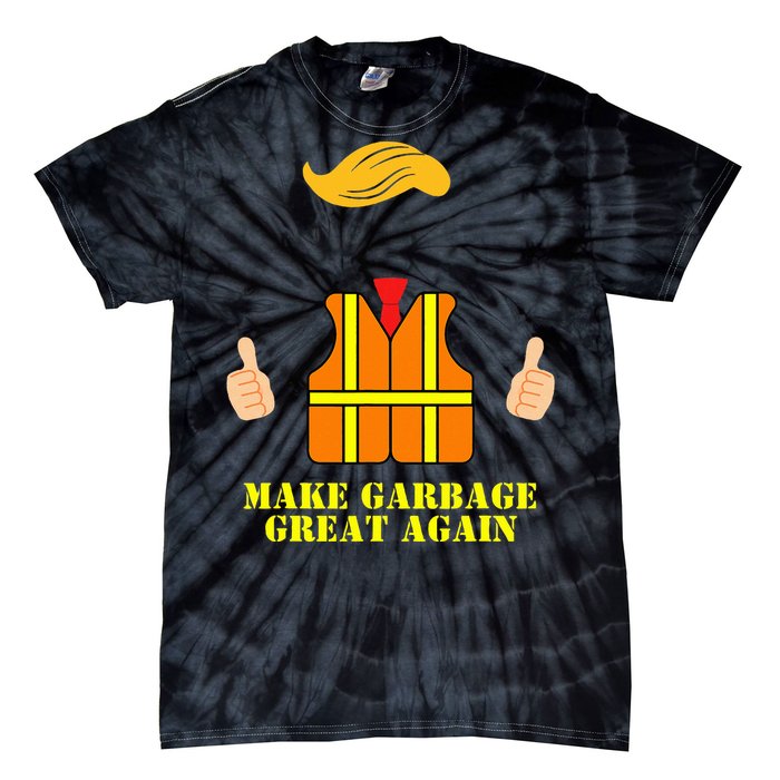 Trump Orange Vest Make Garbage Great Again Tie-Dye T-Shirt