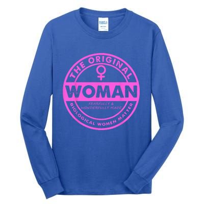 The Original Woman Made Biological Matter Wo Quote Tall Long Sleeve T-Shirt