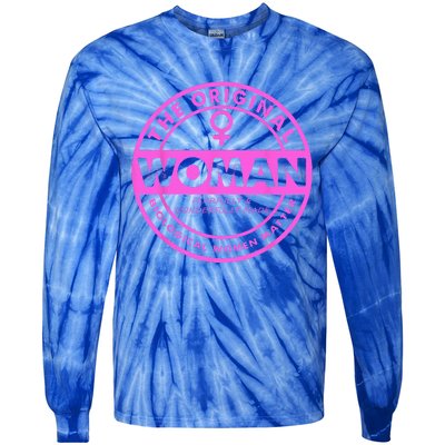 The Original Woman Made Biological Matter Wo Quote Tie-Dye Long Sleeve Shirt