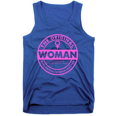 The Original Woman Made Biological Matter Wo Quote Tank Top