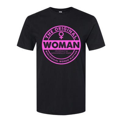 The Original Woman Made Biological Matter Wo Quote Softstyle® CVC T-Shirt