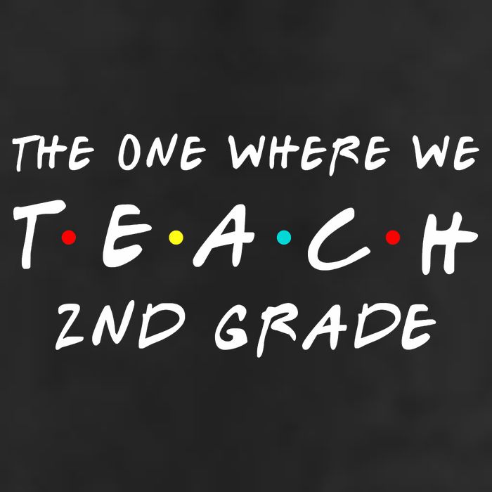 The One Where We Teach 2nd Grade Teacher 7 Panel Mesh Trucker Snapback Hat