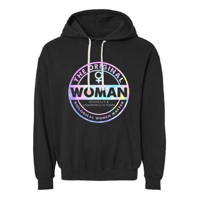 The Original Woman Made Biological Matter Wo Quote Garment-Dyed Fleece Hoodie