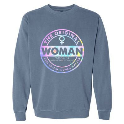 The Original Woman Made Biological Matter Wo Quote Garment-Dyed Sweatshirt